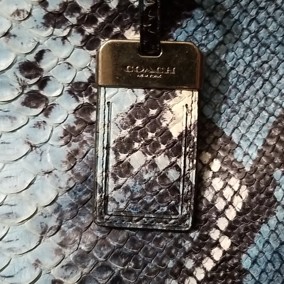 NWT Coach multidark denim embossed python gramercy - Picture 11 of 16